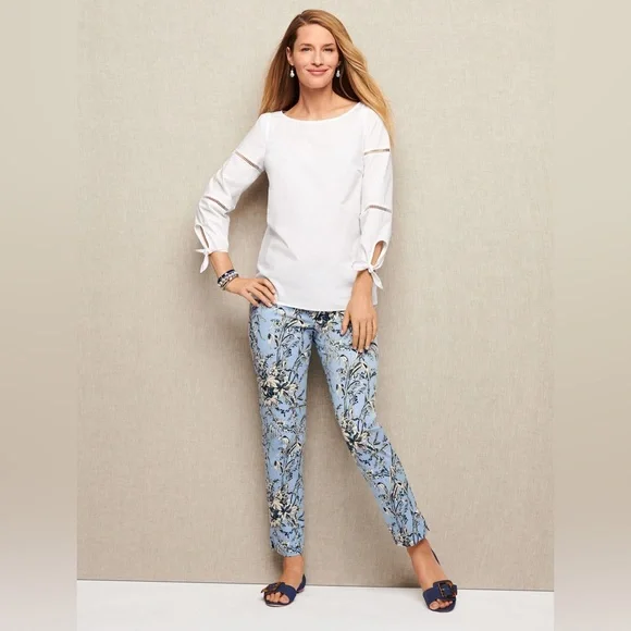 EUC Talbots Chatham Ankle Pants – Etched Toile – Size 10 - Picture 3 of 10